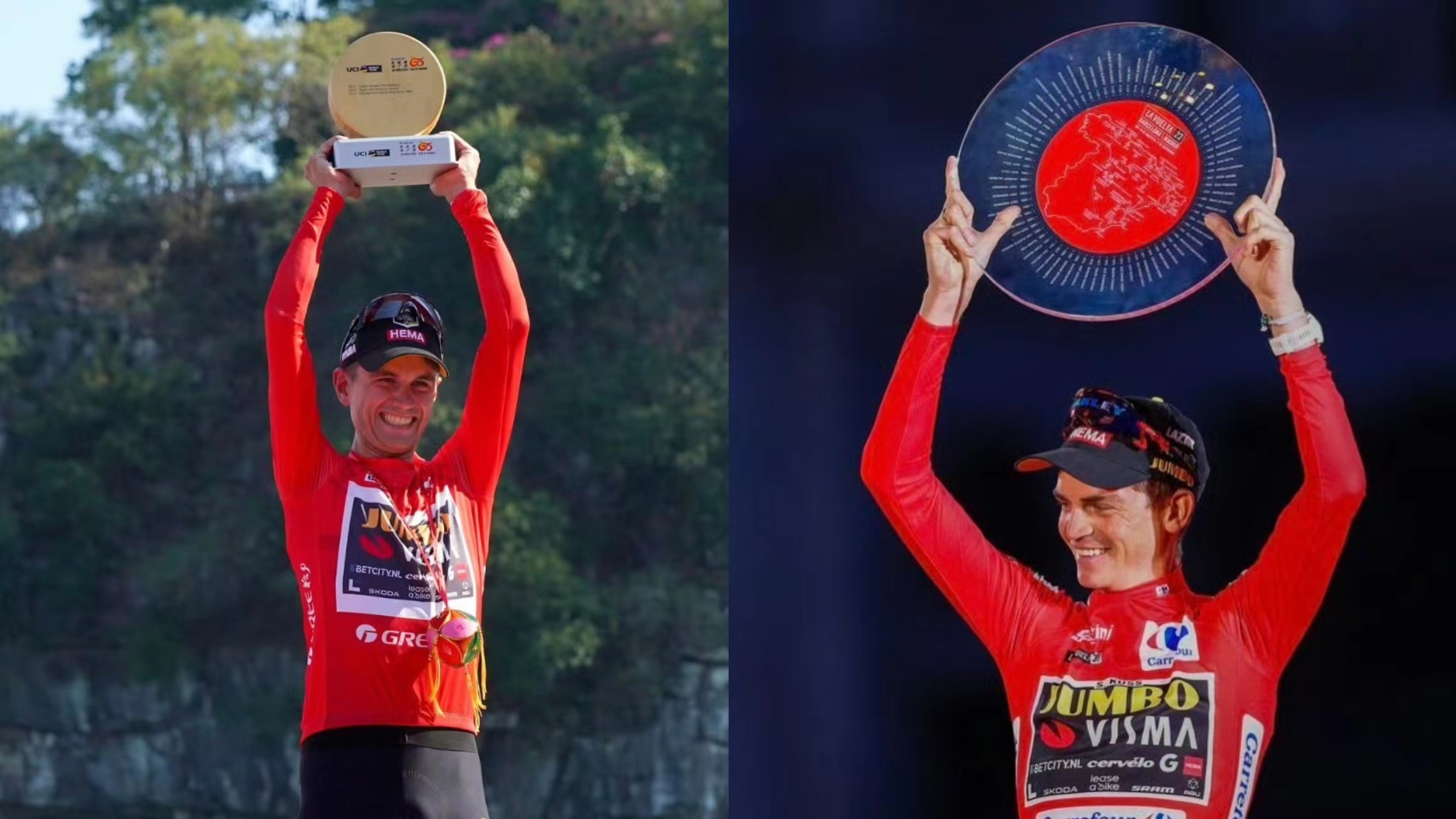 De rode storm die schijnt in de wielerwereld, de weg van Jumbo Team naar de overwinning